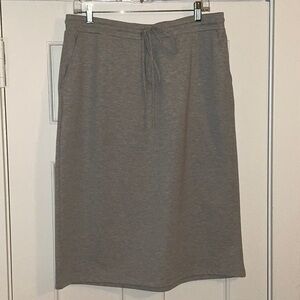 Women’s InheritCo Large Jordan Knit Midi Skirt in Heather Grey